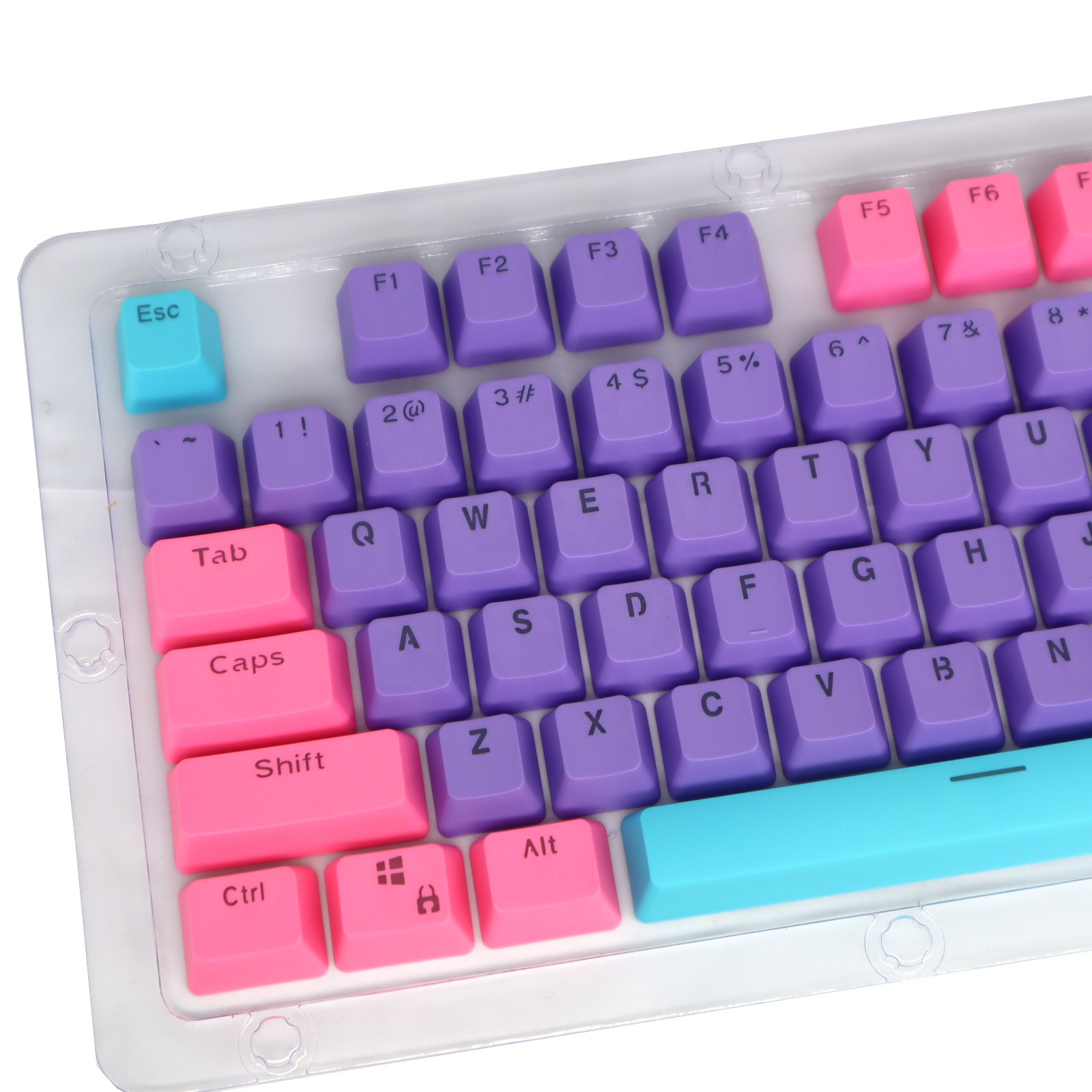 Многоцветная высокомеханическая клавиатура с подсветкой, 104 клавиш PBT /ABS Doubleshot OEM