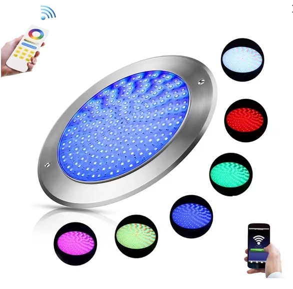 RGB Underwater Light 25W/35W/45W Remote APP Control LED Swimming Pool Lamp Submersible Light IP68 Waterproof Pond Piscina Lights