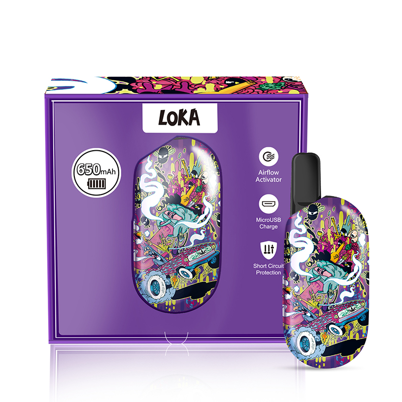 Preheat & Variable Voltage USB 510 thread rechargeable cbd oil cartridge LOKA vape pen battery