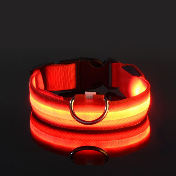 Хит продаж, супер яркий, прочный, USB, мигающий, анти-потерянный, светодиодный ошейник для собак, перезаряжаемый
