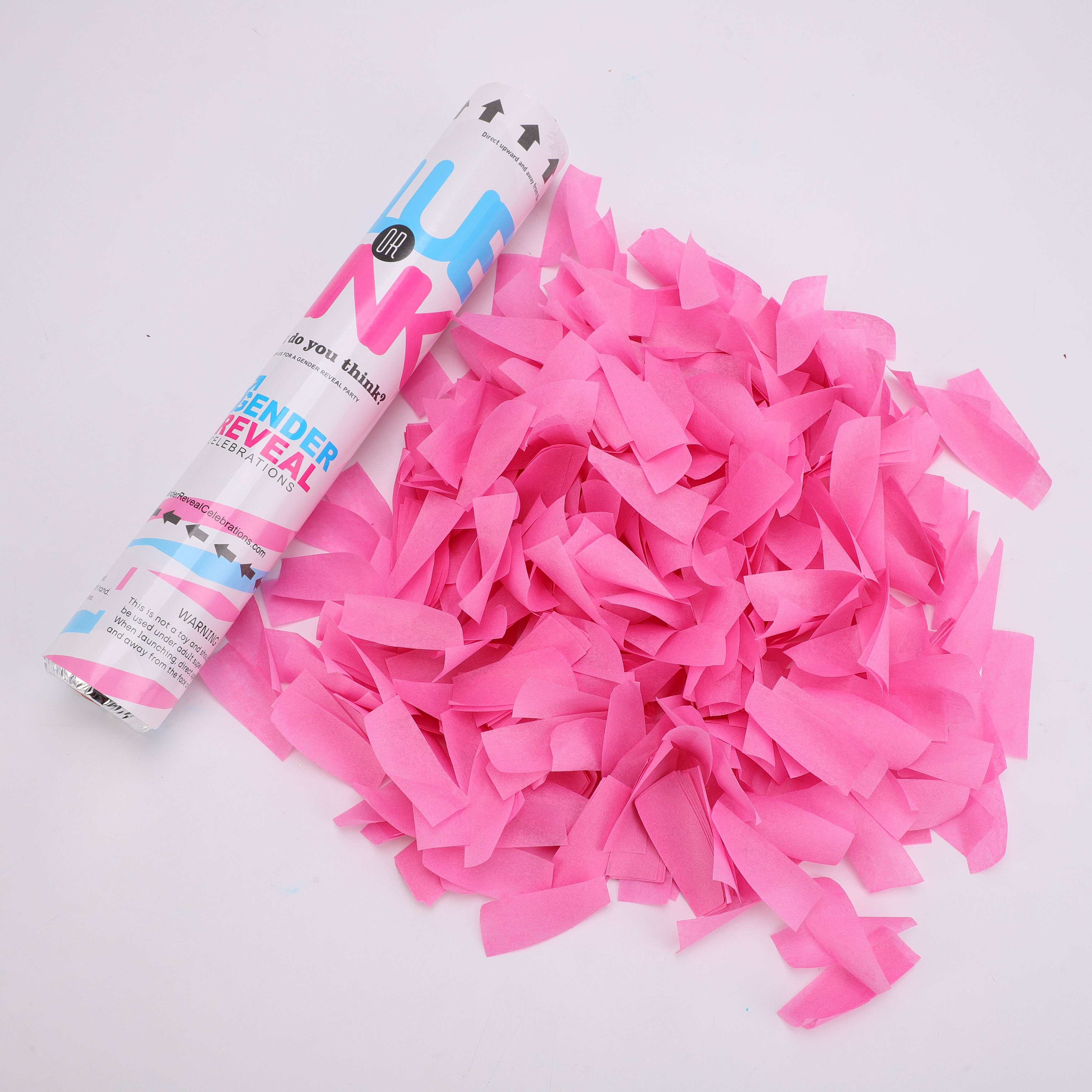 Поставка высокое качество пол Reveal Confetti cannons биоразлагаемые с блестящей бумагой для детского душа партии поставок