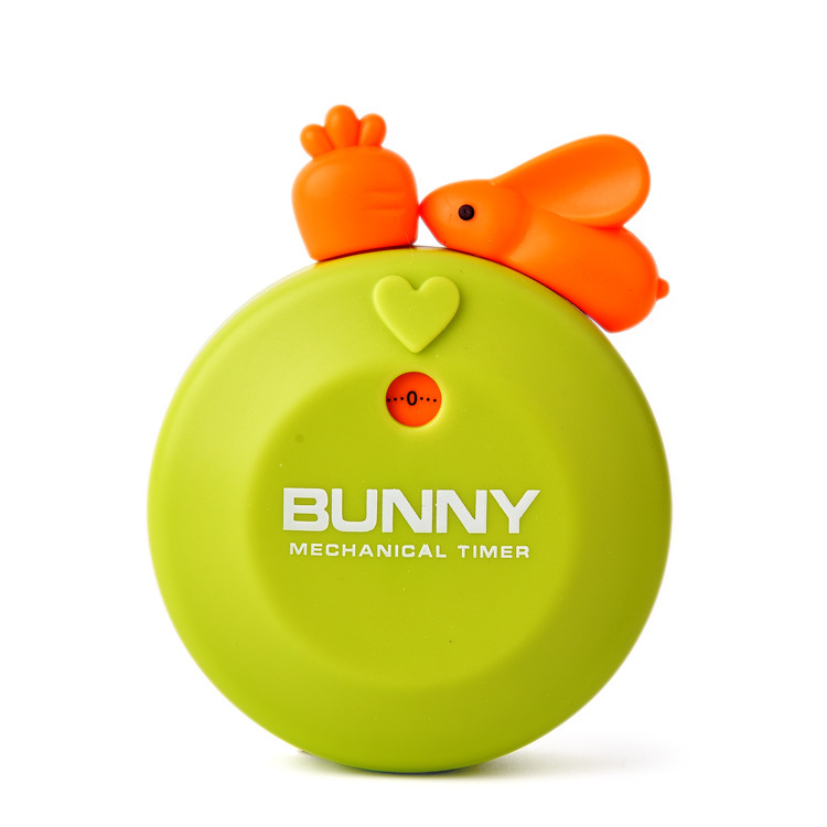 Creative Gift 60 Minutes Countdown Timer Mechanical Reminder Cute Rabbit Magnetic Kitchen Timer