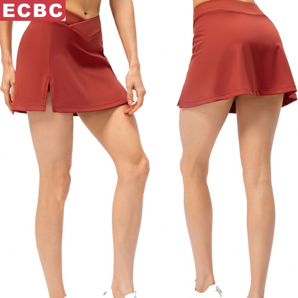 ECBC, высокое качество, Экологичная Женская юбка Lulu с V-образным вырезом, дружественные женские юбки из двух частей Lulu Lemon Tennis для женщин