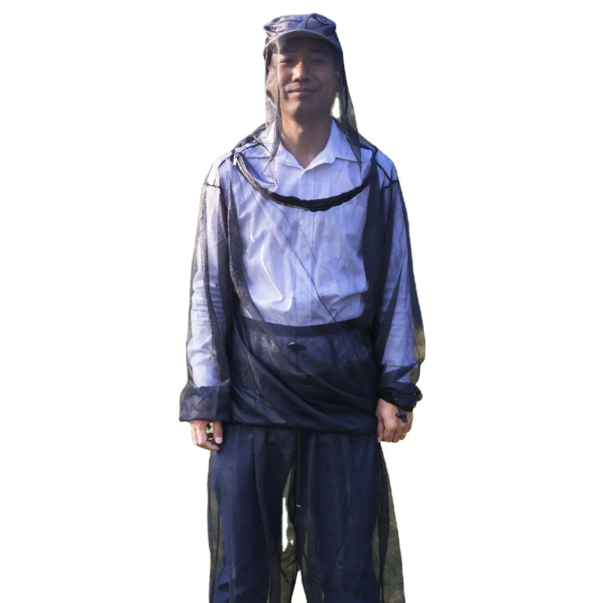Outdoor Lightweight Anti-Mosquito Arm  Protected Trousers Sleeves Hat Bug Repellent Suit