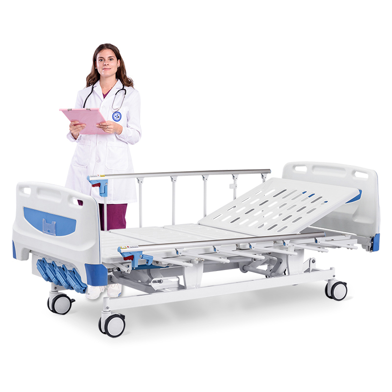 China Wholesale Comfortable Four Cranks Five Functions Manufactures Hospital Bed