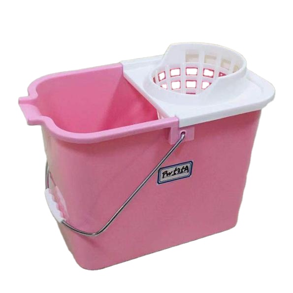 Household Plastic Mops Round Bucket  Plastic Cleaning Bucket For Push Broom
