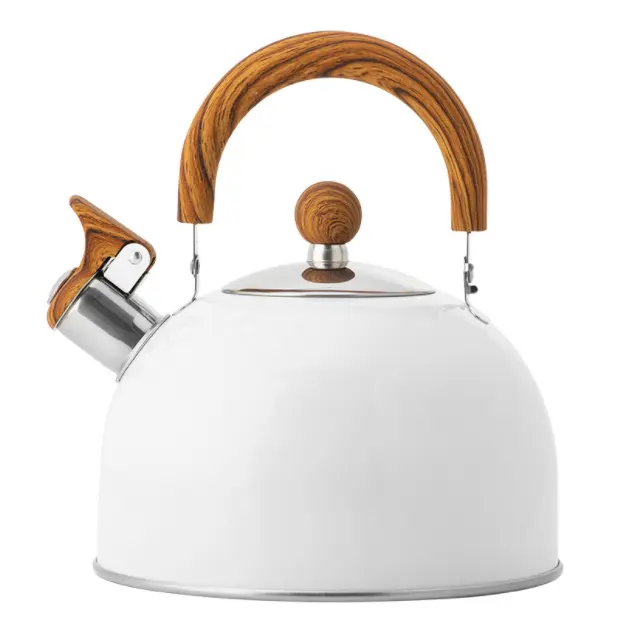 Minimalist Bollitore Kettle with Whistle Tea Kettle Stove Top Stainless Steel Whistling Kettle with Plastic Handle