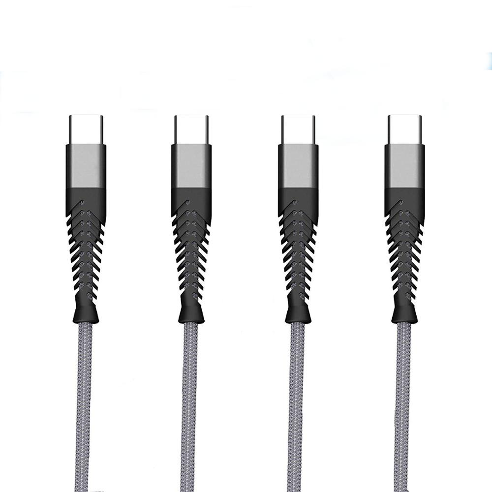 USB кабель с нейлоновой оплеткой 6ft кабель USB Type-C с функцией быстрой зарядки кабель USB-C быстрого зарядного устройства USB Type-C с функцией быстрой кабель
