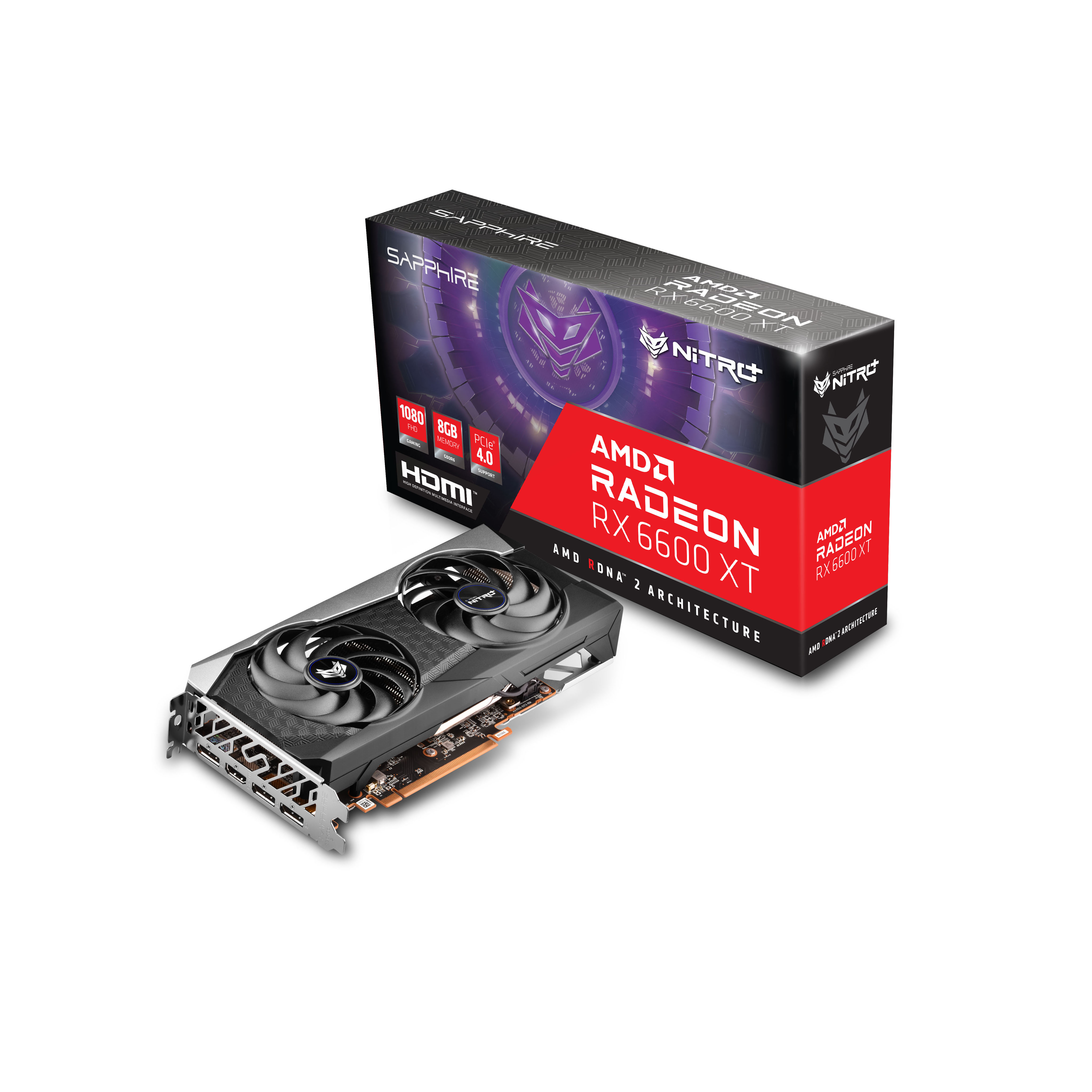 New Arrival ETH Mining Brand New Sapphire RX 6600 XT 8G Nitro Sealed Package For Gaming Desktop Gaming AMD RX 6600 XT
