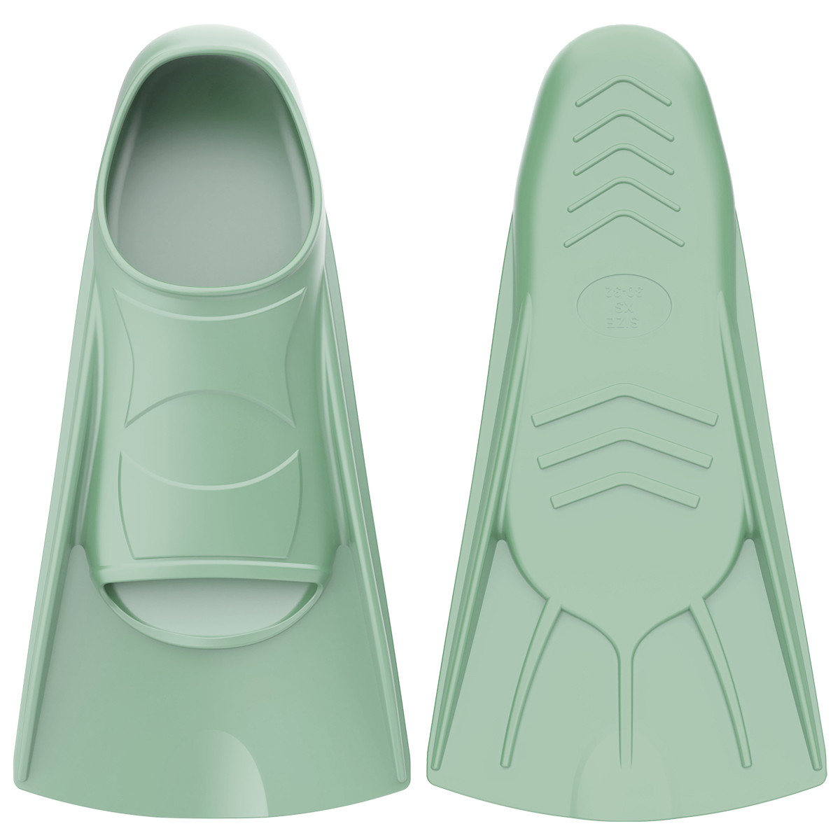 High quality 100% silicone full foot different size scuba diving fins for snorkeling