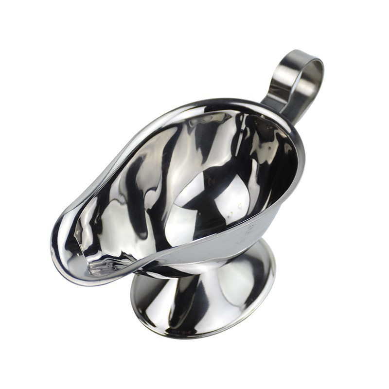 Stainless Steel Steak Sauce Utensils Western Food Seasoning Boat Bowl Steak Bucket Spoon Black Pepper Sauce Boat