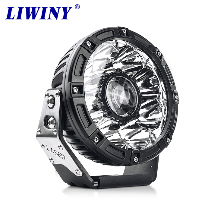 Liwiny суперяркие СИД управляя свет работы 12v Круглый 7 дюймов 45w 9000lm лазерный свет 24v для грузовика лампы
