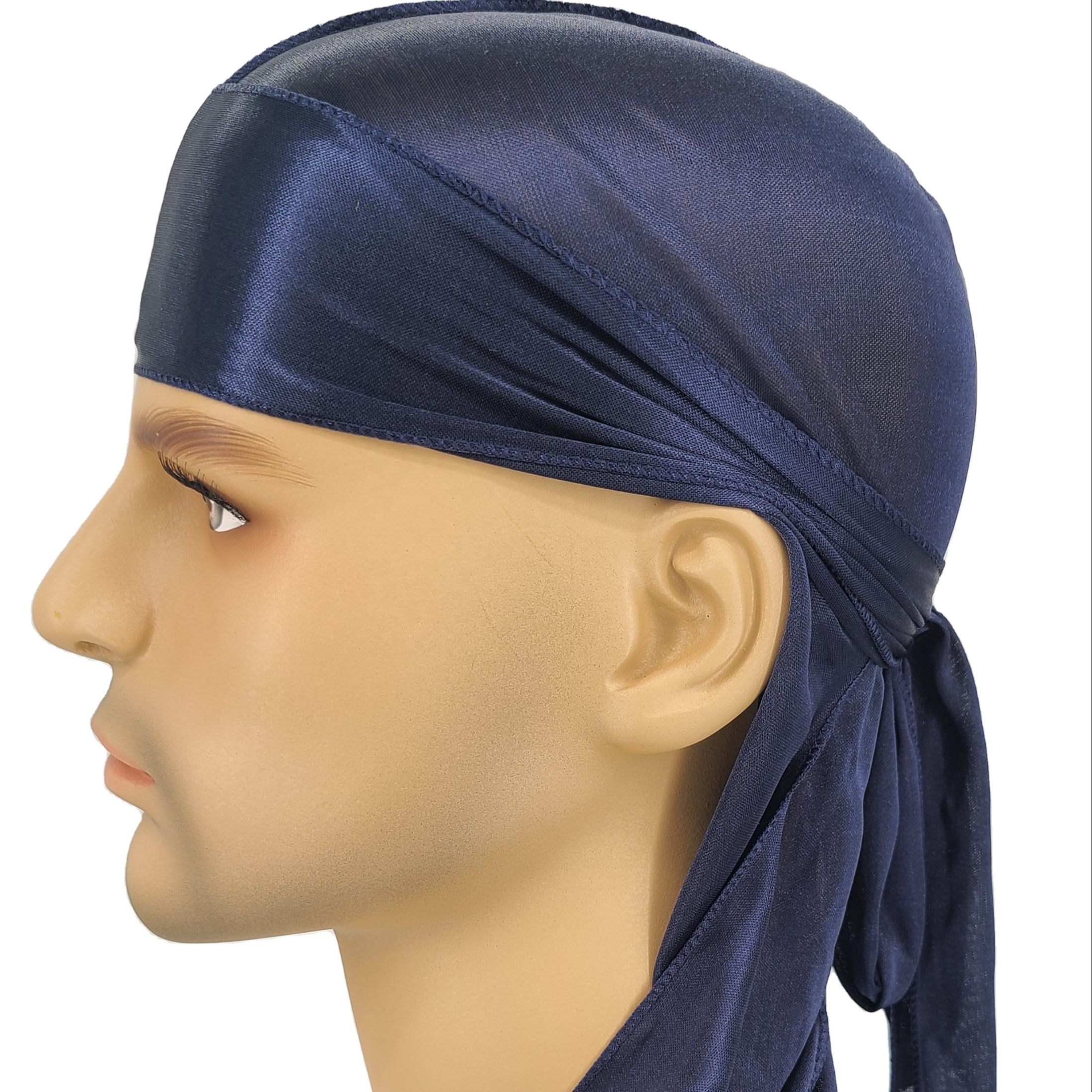Оптовая продажа, дизайнерская шелковая камуфляжная бандана durag с индивидуальным логотипом, шелковая атласная бандана из спандекса для мужчин