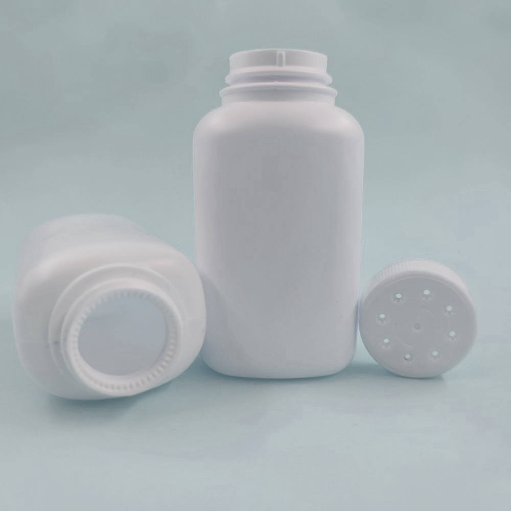 2024 New Pattern 50g HDPE baby powder bottle 100g Talcum powder container 200g 400g 625g Plastic Powder Bottles
