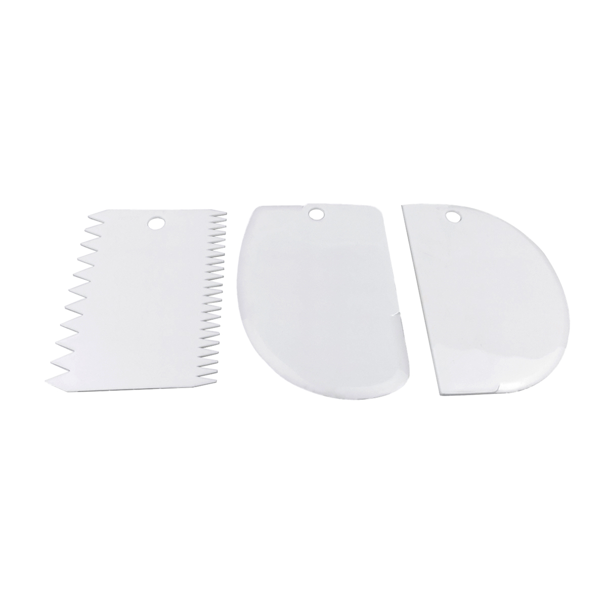 wholesale cheap 3 pc plastic cake scraper for kitchen
