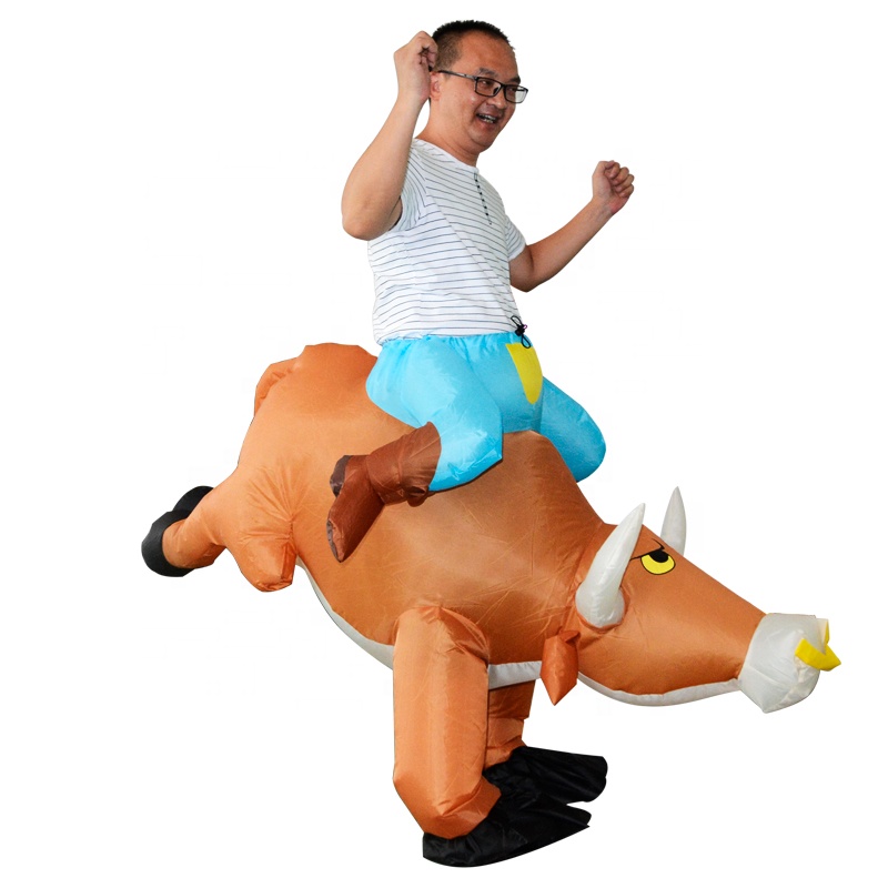 Custom Design Welcome Halloween Cosplay Mascot Costume Inflatable Bull Blow Up Ride On Bull Costume