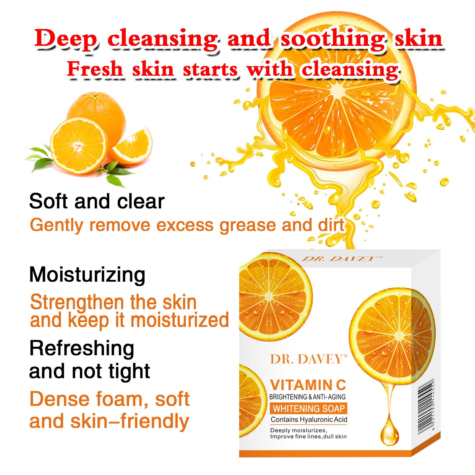 Dr.davey quality vitamin c soap cleaning antiseptic slimming soap