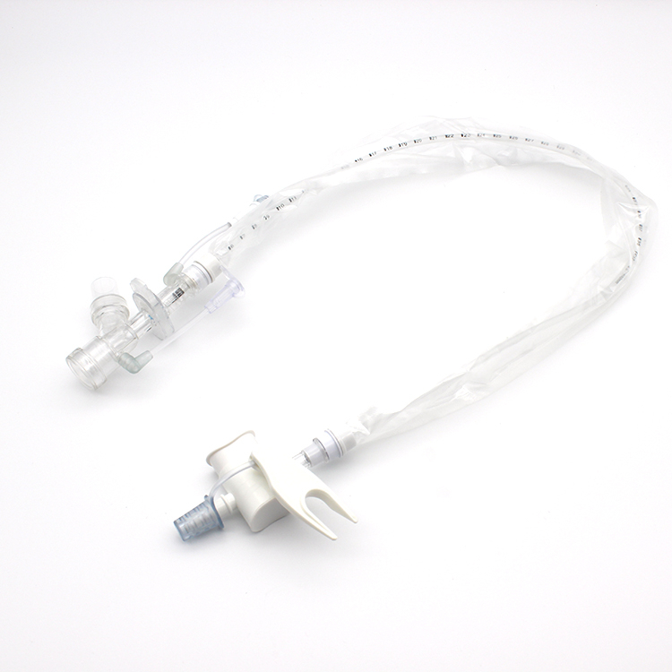 disposable medical closed suction system Sputum Suction catheter Tube CE approved