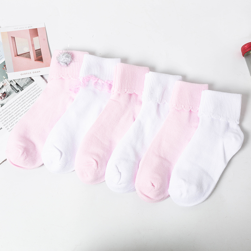 Children cute Cotton Socks Lace Baby Socks Soft Socks with decoration