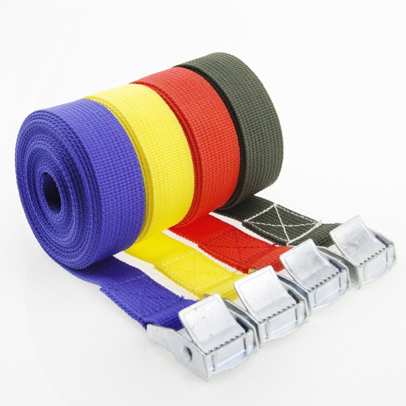 Heavy duty ratchet buckle cargo lashing belts 1 inch 25mm cam buckle tie down straps