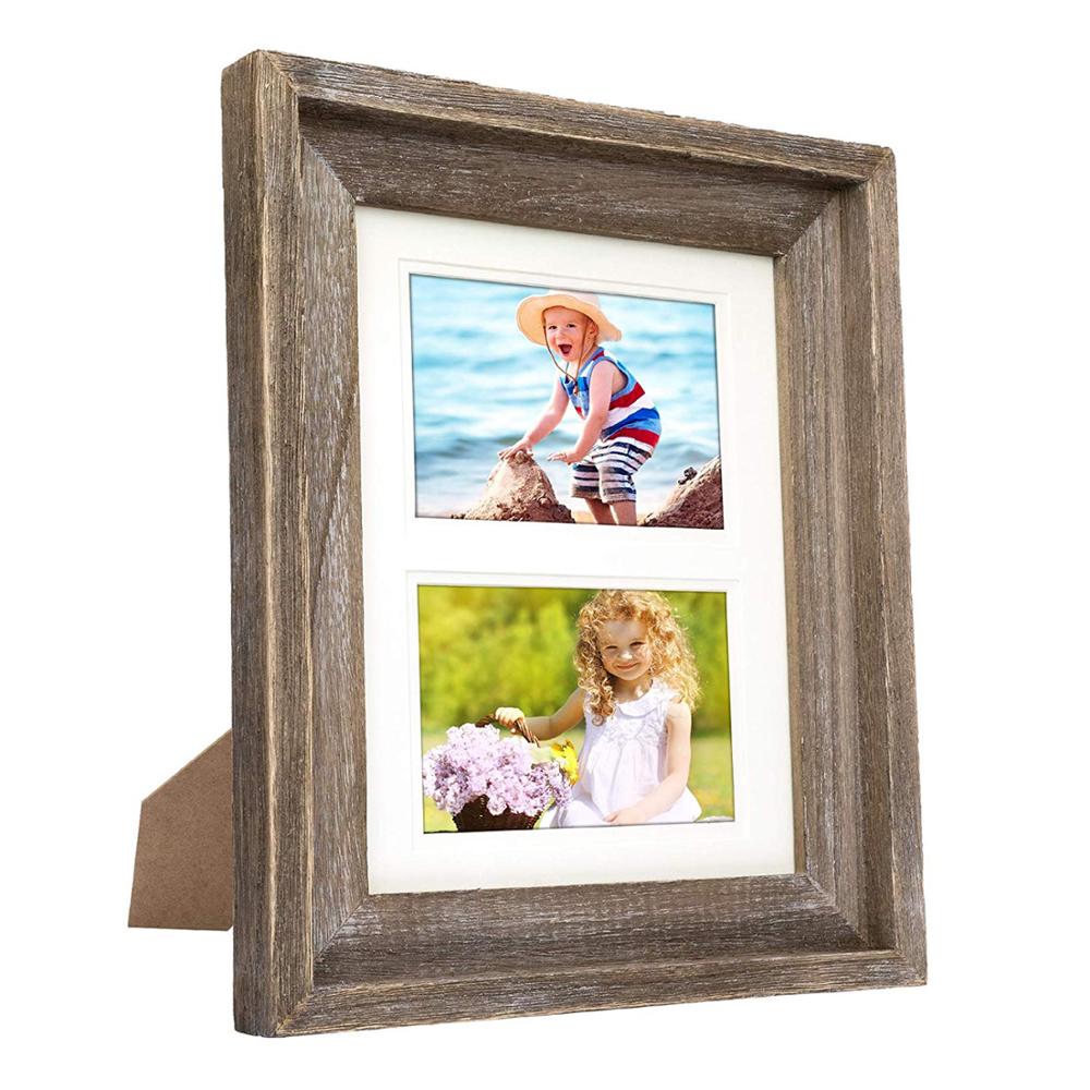 Rustic Barnwood Wooden 8x10 Picture Frame Set Unique Photo Frame Holder for Wall Desktop or Tabletop Display Wood Home Decor