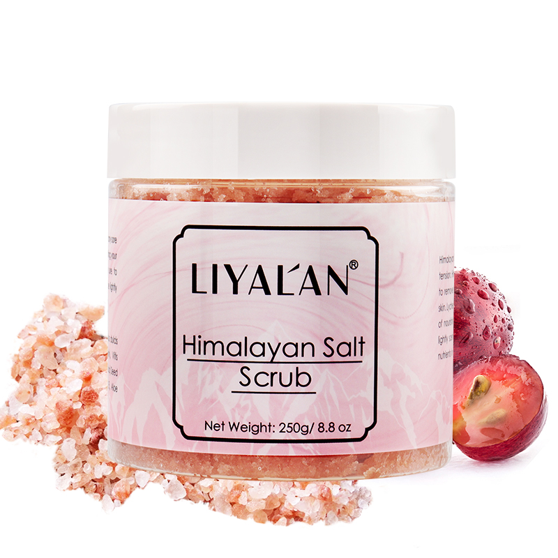 Private Label Whitening Exfoliating Bodyscrub Private Label Pink Himalayan Dead Sea Salt Bath Body Scrub