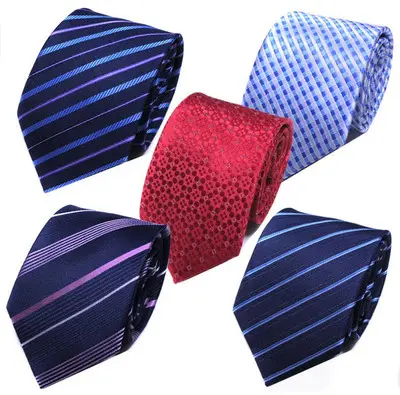 Color polka dot business casual custom necktie fashion accessories jacquard striped cheap necktie