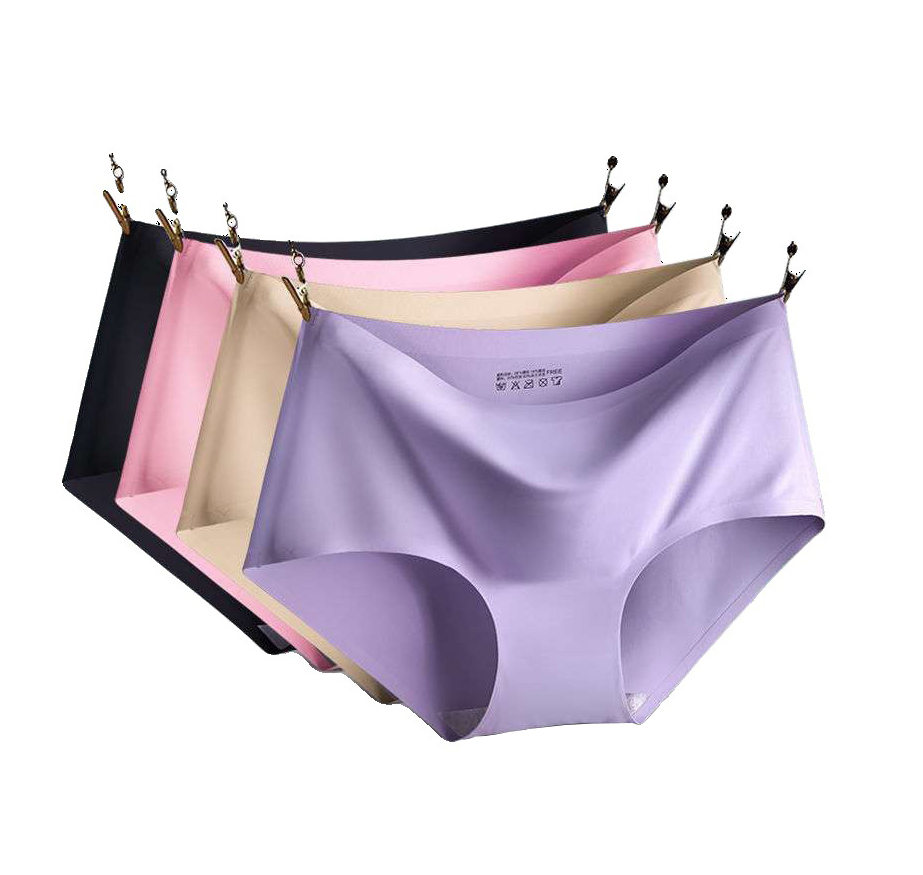Free Sample Wholesale Comfortable Spandex Seamless Silk Ladies Women's Underwear Women's Panties