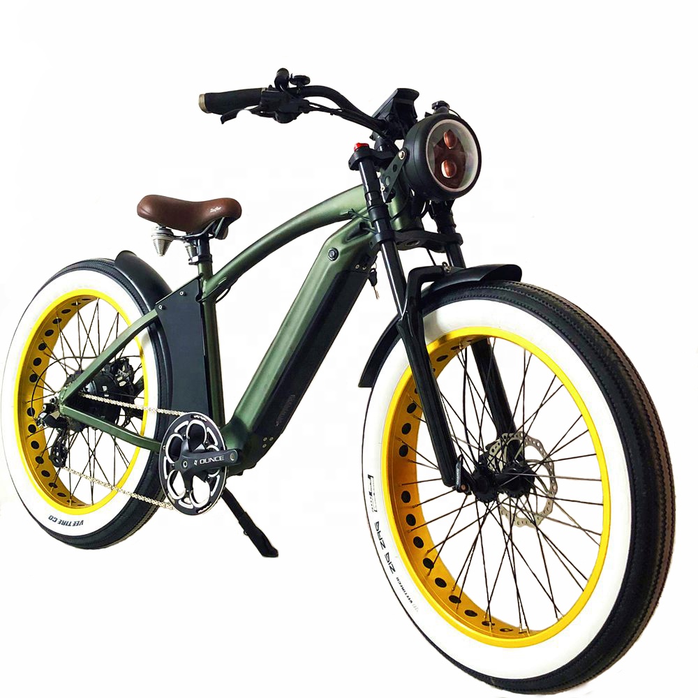 2021 China hot sale 750W 26inch beach cruiser fat tire ebike electric bike bicycle 1000W MF-908
