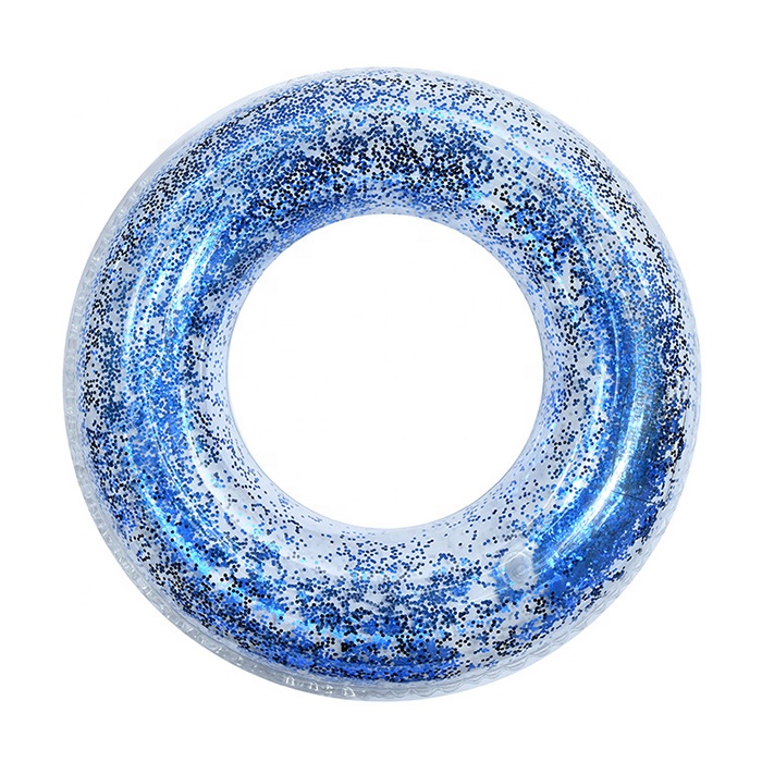 OEM Cheap Price Glitter Swim Ring Swimming Pool Tube Swim Ring Float