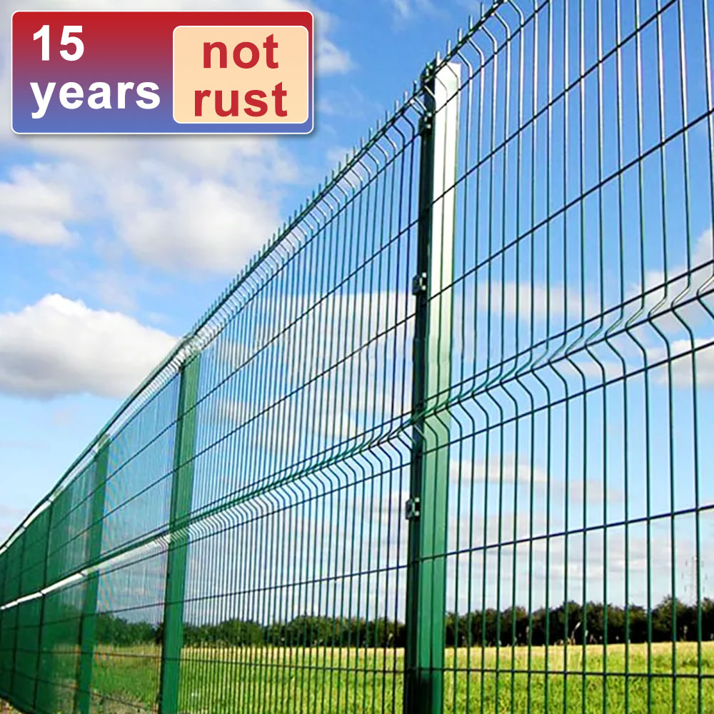 [Rustproof]Customized Galvanized Steel Metal Garden Fences Panels outdoor PVC Coated V Bending 3d Curved Welded Wire Mesh fence