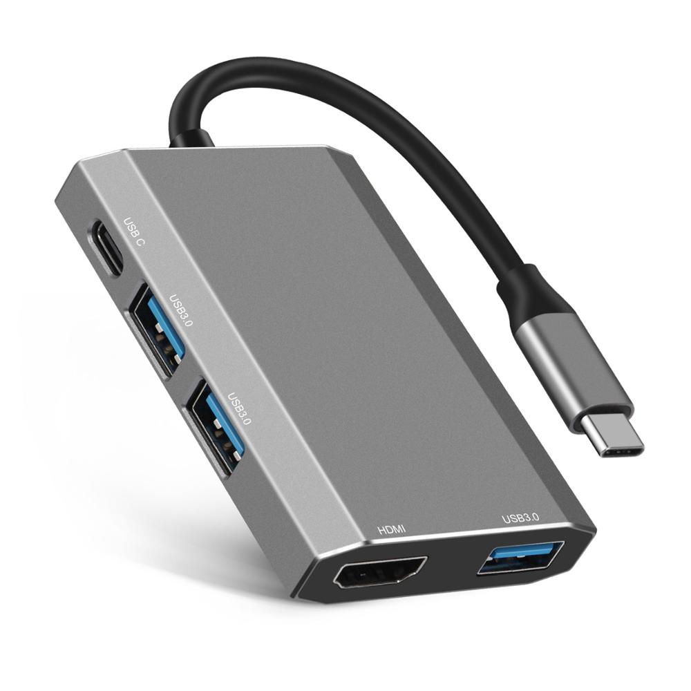 5 в 1 многопортовый usb c адаптер концентратор с PD , USB 3,0 порт и HD 4K интерфейс для ноутбука