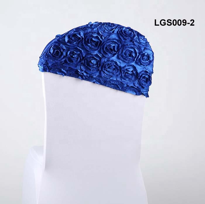LGS009 оптовая продажа из полиэстера, Розочка, стул, пояс, красный свадебный стул, створки