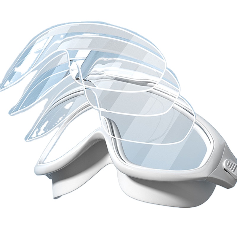 White Large Vision Stylish New Arrival Swimming Suit Swimming Glasses For Boys