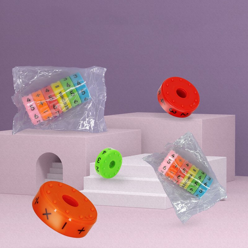 Wholesale Arithmetic Magnetic Suction Blocks Baby Early Educational Math Cube Toys Cylindrical Colorful Kindergarten Toys
