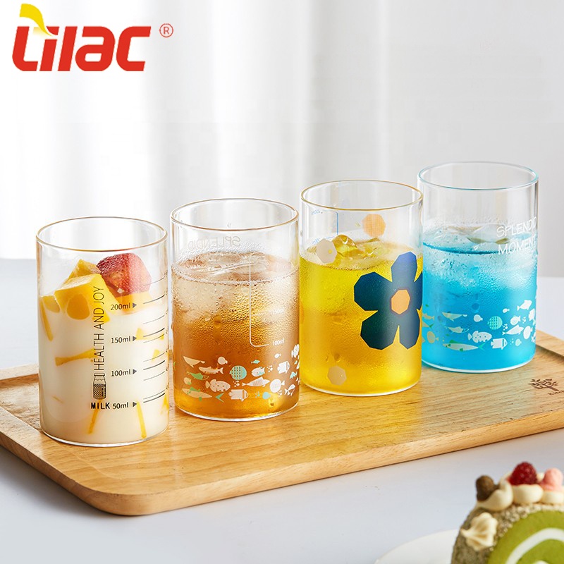 Lilac FREE Sample 240ml/280ml/360ml/430ml british reusable borosilicate clear glass ice cafe/coffee/wine/beer cup manufacturers