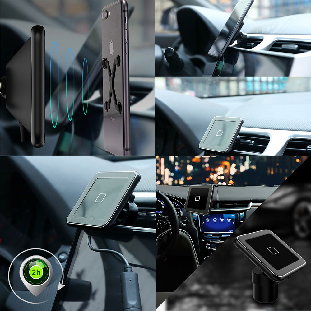 IPSKY сильное магнитное android IOS мобильный телефон Быстрая зарядка автомобиля qi Беспроводное зарядное устройство Стенд