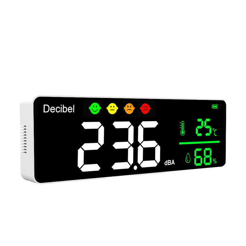 Dm1306D внутренний настенный измеритель уровня шума, светодиодный дисплей, емкостный децибел, измеритель уровня звука, измеритель температуры и влажности
