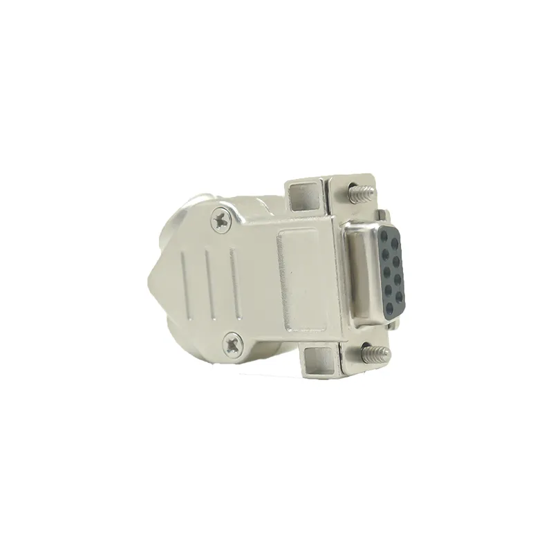 D-sub 9pin Male D-sub Row 45/75 Degree Two Outlets D-sub Metal Hood Connector