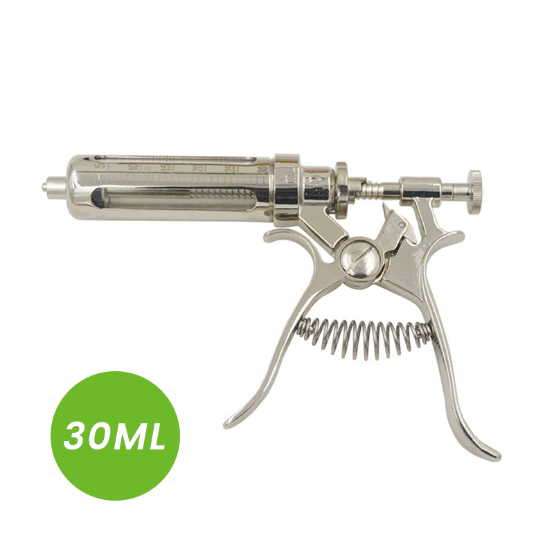 Hot Sale Auto Metal Syringe 30ml 5-Speed Adjustable High-quality Stainless Steel Vaccine Injector Veterinary Tools