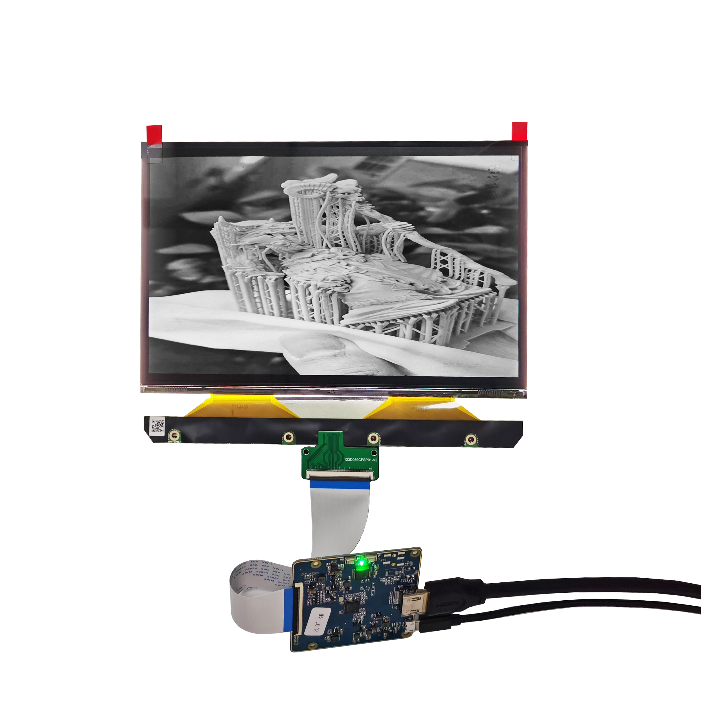 8.9 inch 4K Resolution Monochrome Open-cell LCD for 3D Printer