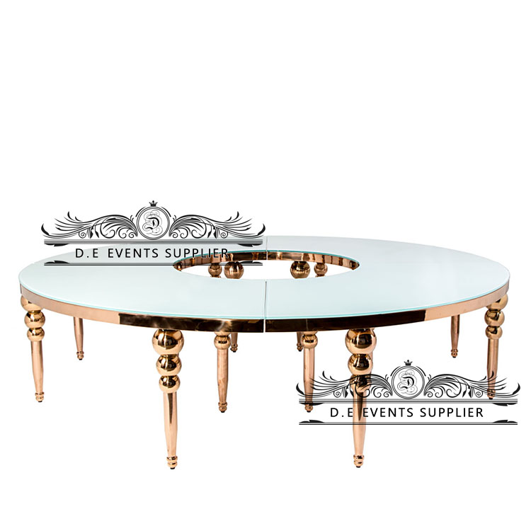 Hot sale industrial steel round dining tables for events