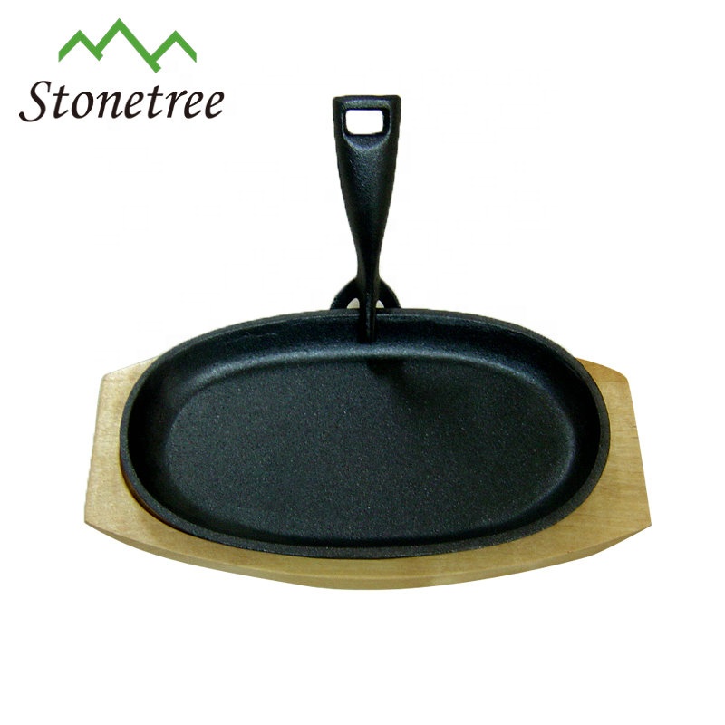 Eco-Friendly Feature cast iron cookware/ cast iron sizzler plate
