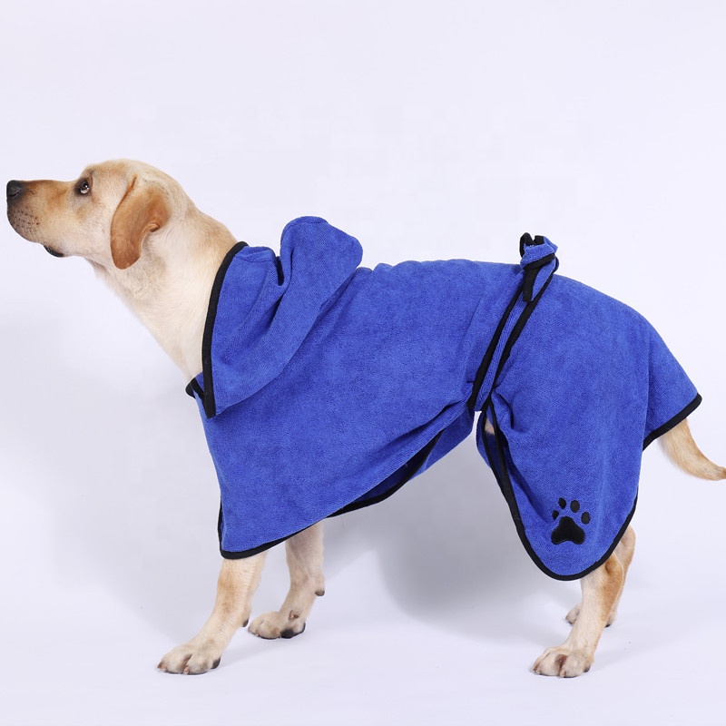 Wholesale Soft Strong Absorbent Dog Towel Quickly Dry Microfiber Water Absorbent Pet Dog Bathrobe