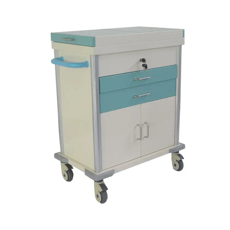 New design PP hospital furniture customized monitor cart medical trolleys for Nihon Kohden monitor