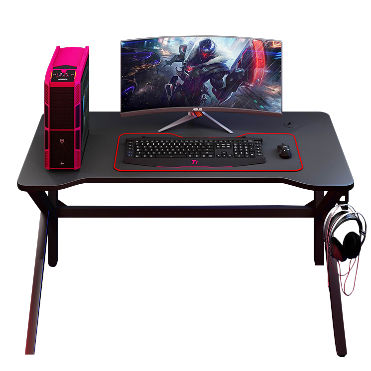 New Black White Ergonomic Corner Big Cheap Pink Pc Gaming Desk Rgb 1 Piece Chair 55 Inch Corner