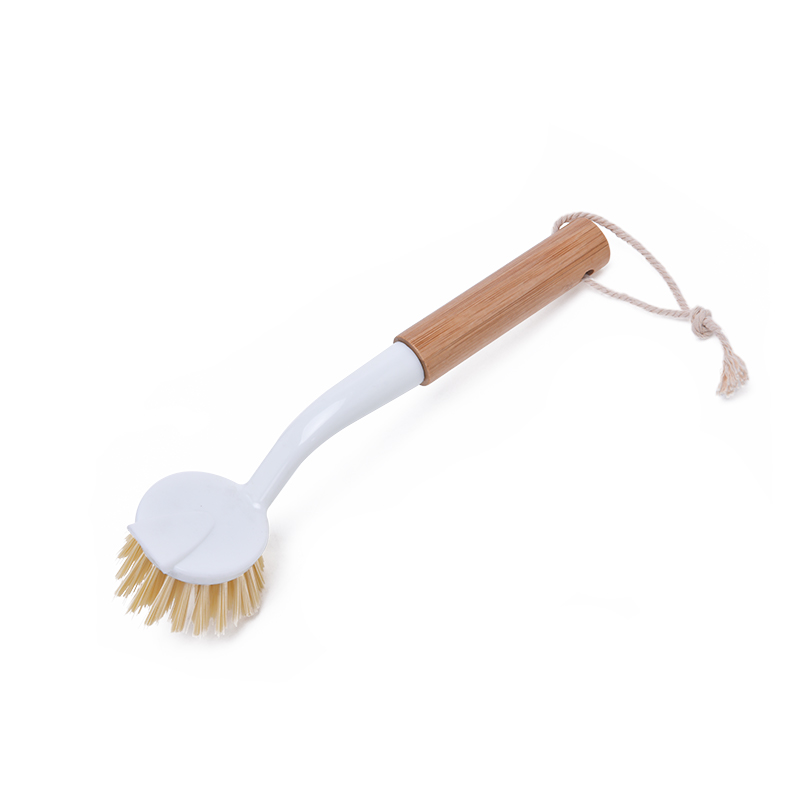 Eco-friendly Natural Long Handle Pot Washing Clean Scrubber Brush Reusable Bamboo Dish Cleaning Kitchen Brush Set