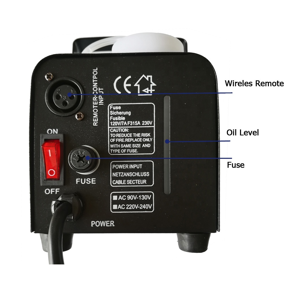 Remote control Wedding Stage Effect 400W Fog Smoke Machine