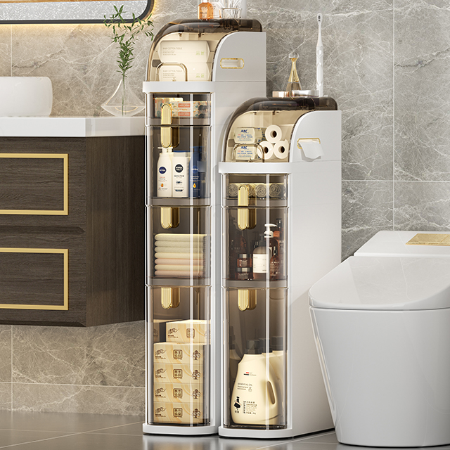 Modern Design White Storage Drawer Cabinets Multi Layer Bathroom Sliding Plastic Waterproof Slim Storage Cabinet With Drawers