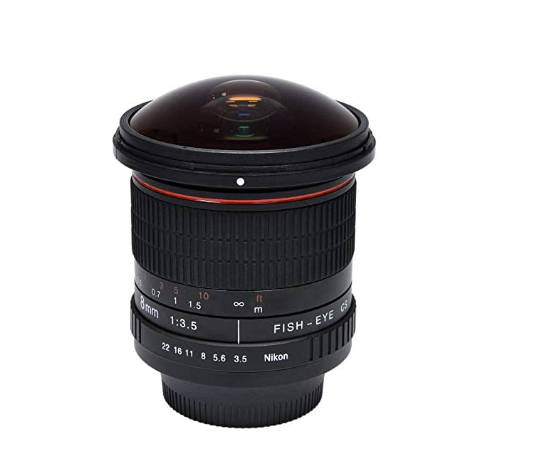 Ультраширокоугольный объектив «рыбий глаз» 8 мм f3.5 для камер Canon EF с ручной фокусировкой